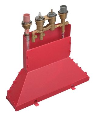 Corps d'encastrement pour mitigeur thermostatique 4 trous pour montage sur bord de baignoire