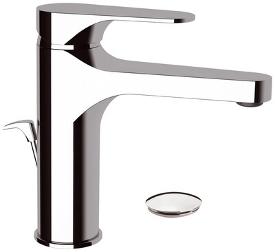 Chrome Brass Sink Mixer Remer Classline 106 with Pull Rod and Drain