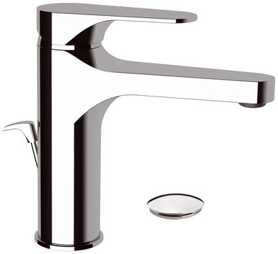 Chrome Brass Sink Mixer Remer Classline 106 with Pull Rod and Drain Chrome Brass Sink Mixer Remer Classline 106 with Pull Rod and Drain