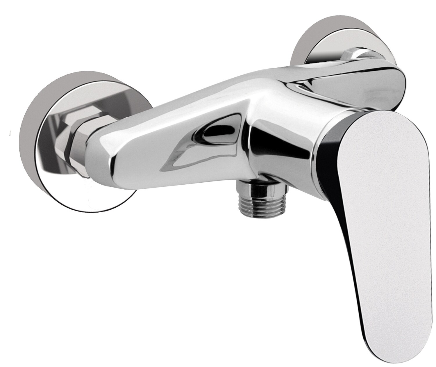 Shower mixer with front lever Remer Classline in chrome-plated brass