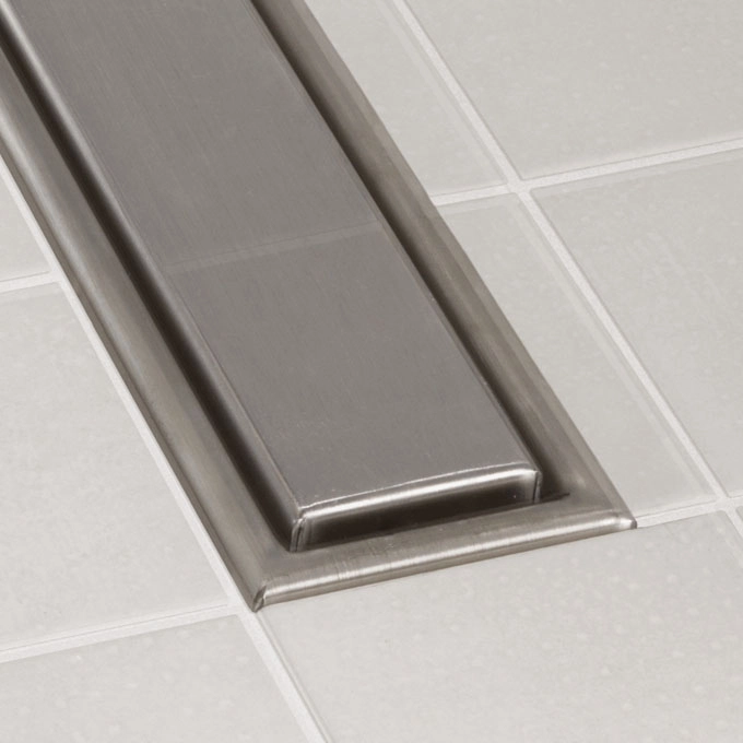 Canivelle de douche Wirquin Venisio Expert 70 cm avec grille réversible prêt à carreler​ ou en acier inoxydable brossé - débit d'évacuation 79 L/min - vue 3