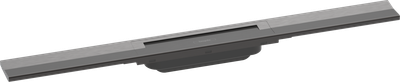 Set de finition Hansgrohe RainDrain Flex 700 mm découpable en noir chromé brossé