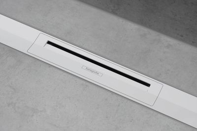 Set de finition Hansgrohe RainDrain Flex 700 mm découpable en blanc mat