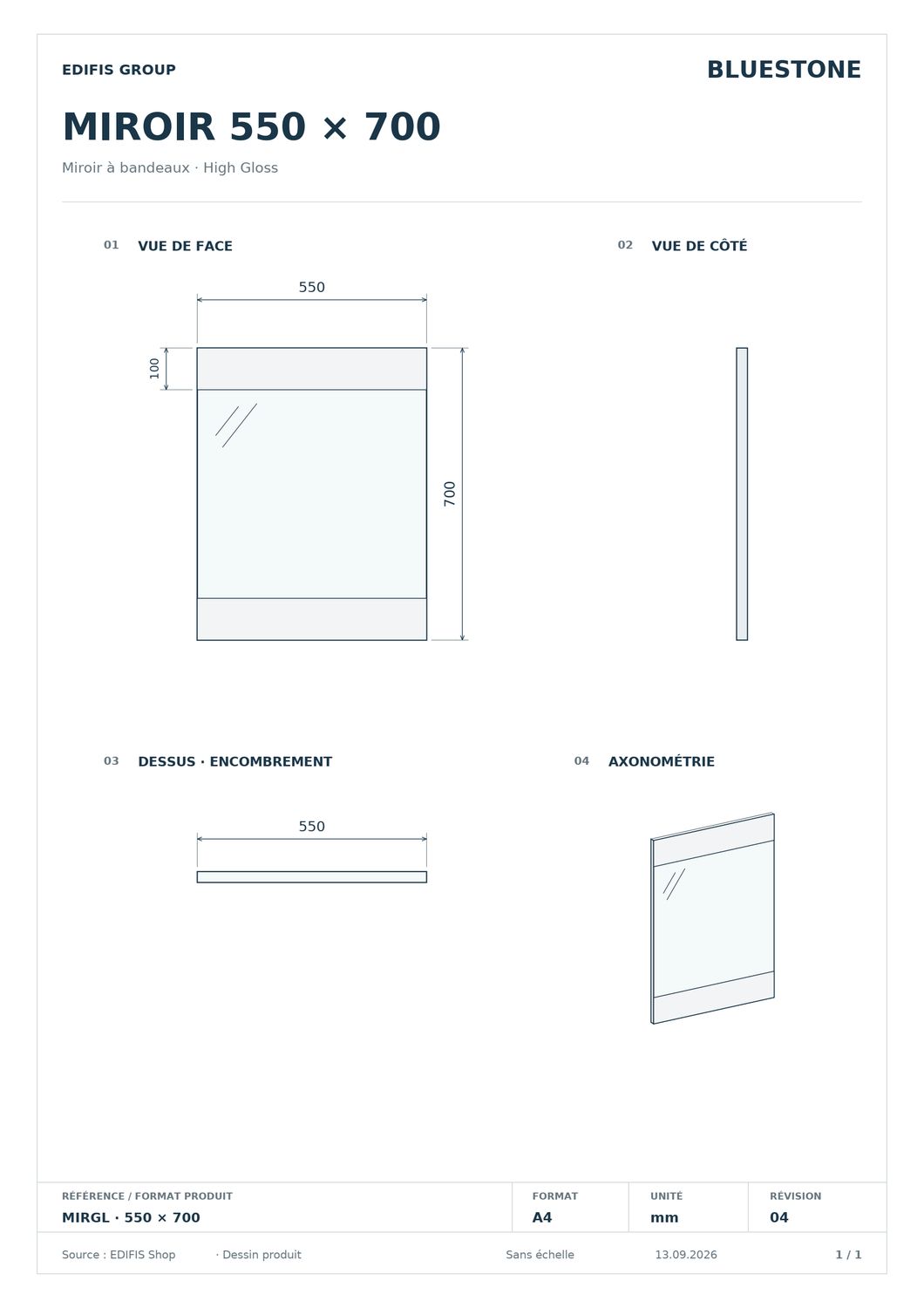 Miroir de salle de bains - High Gloss — vue 4