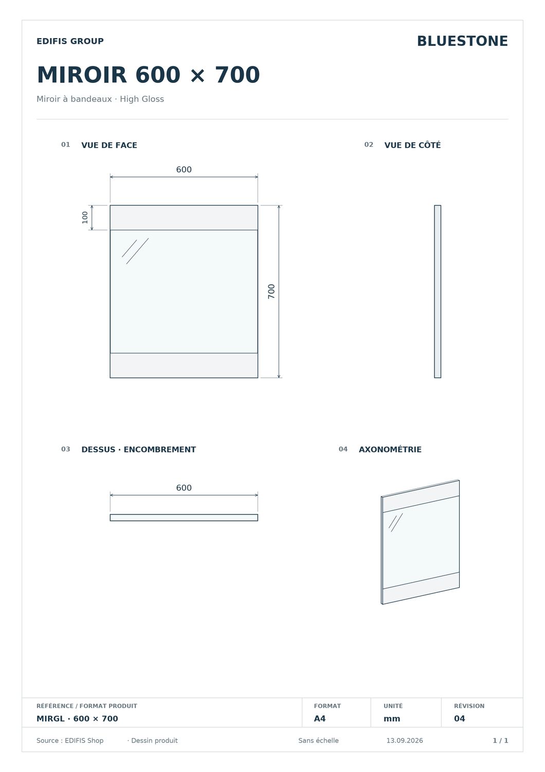 Miroir de salle de bains - High Gloss — vue 5