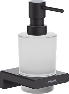 Distributeur de savon liquide Hansgrohe AddStoris en noir mat