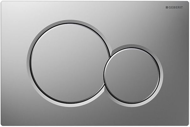 Plaque de déclenchement Geberit Sigma01 round / Chromé mat laqué / Revêtement Easy Clean + Anti-Traces de doigt