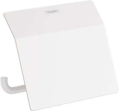 Porte-papier WC avec couvercle Hansgrohe AddStoris en blanc mat
