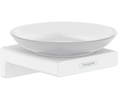Porte-savon Hansgrohe AddStoris en blanc mat Porte-savon Hansgrohe AddStoris en blanc mat