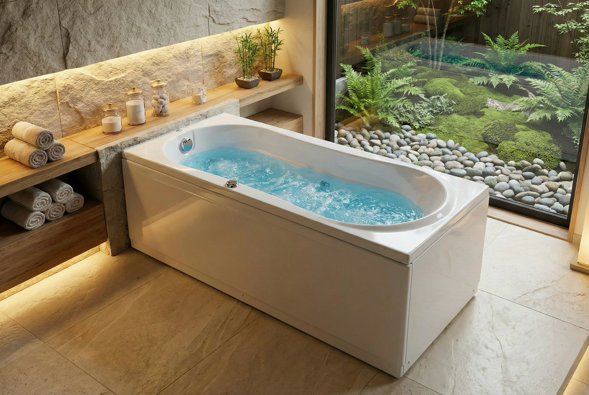 Baignoire rectangulaire Glass - Série Thea 170 x 70 cm - vue 3