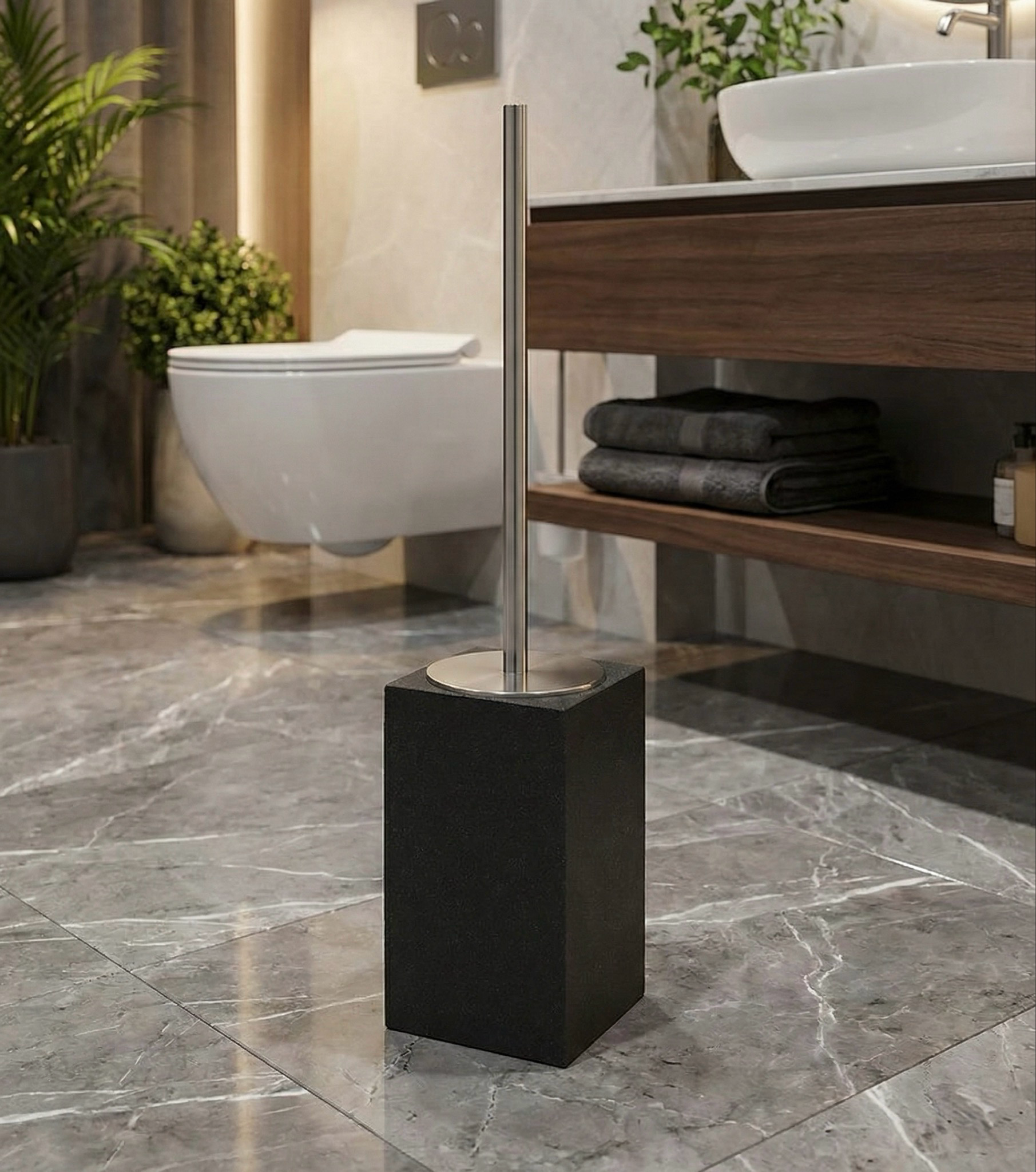 Porte-balai WC Minerva Anthracite - vue 2
