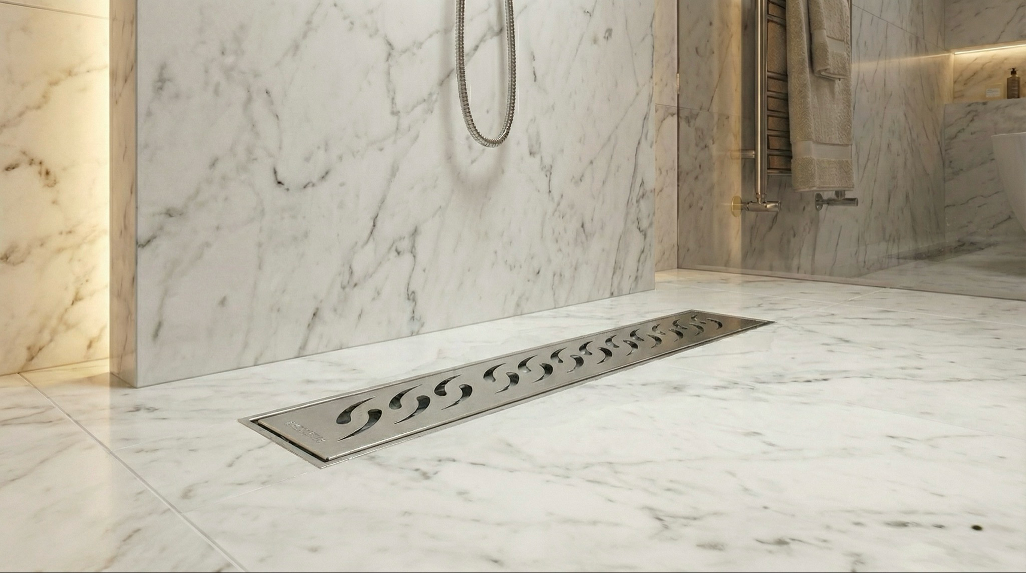 Canivelle de douche Wirquin Venisio 70 cm avec grille gouttes d’eau - débit d'évacuation 84 L/min - vue 2