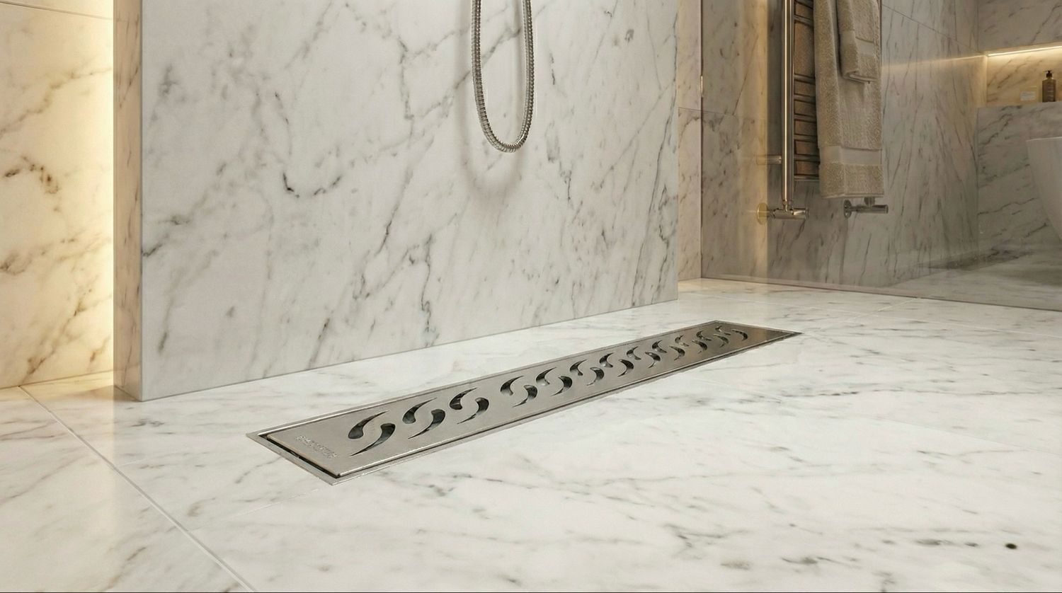 Canivelle de douche Wirquin Venisio 70 cm avec grille gouttes d’eau - débit d'évacuation 84 L/min — vue 2