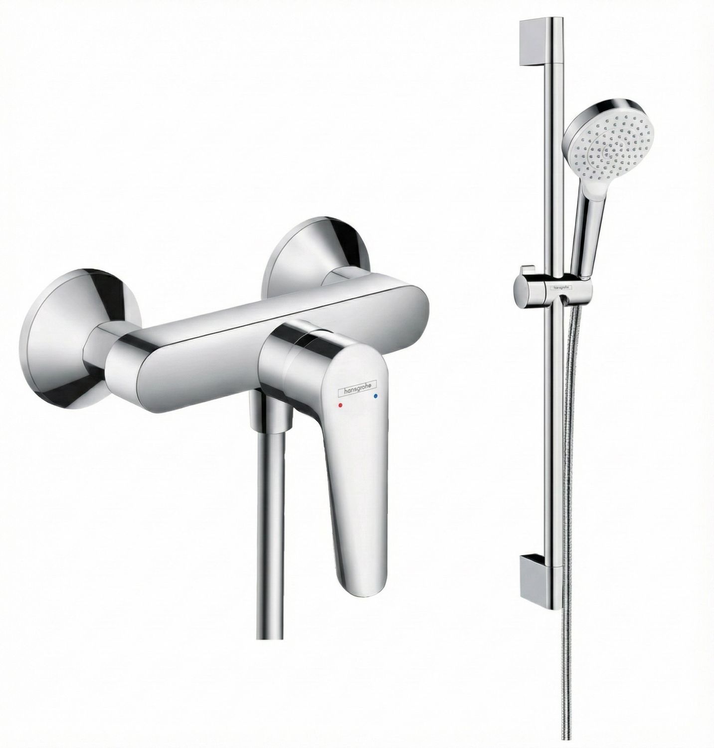 Shower Faucet Pack: Logis E Mixer + Hansgrohe Shower Bar