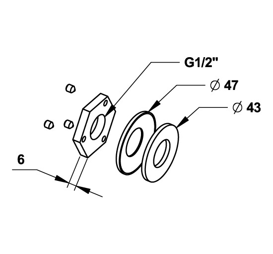 Système anti-rotation pour robinet Presto (par paire)