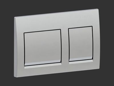 Next-generation Alpha25 square flush plate / Matte Chrome
