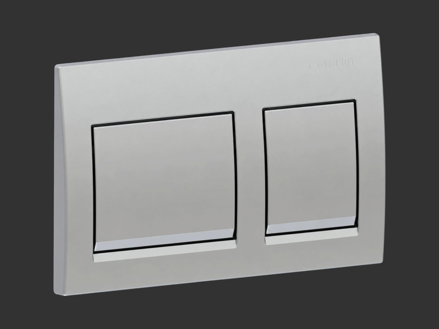 Next-generation Alpha25 square flush plate / Matte Chrome