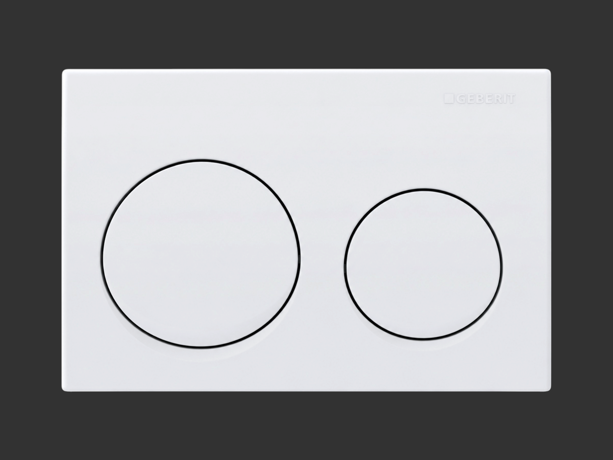 Plaque de déclenchement nouvelle génération Alpha25 round / Blanc