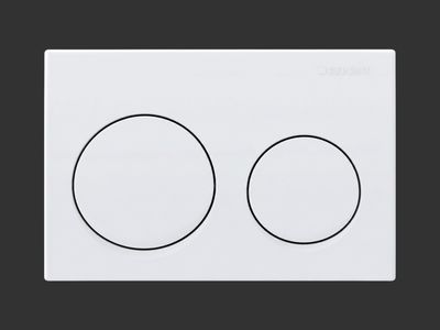 Next-generation Alpha25 round flush plate / White
