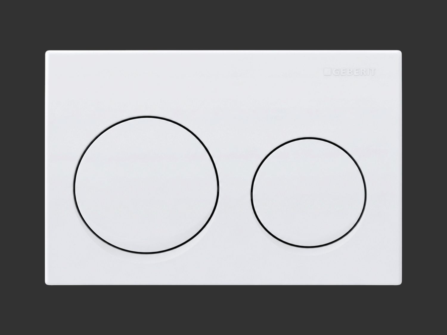 Plaque de déclenchement nouvelle génération Alpha25 round / Blanc