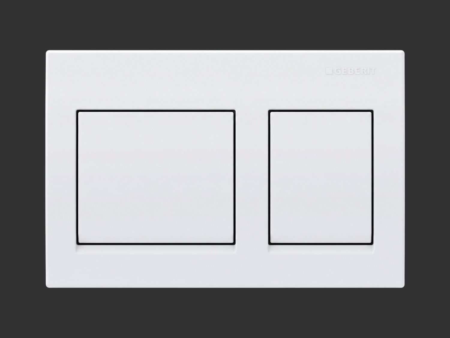 Plaque de déclenchement nouvelle génération Alpha25 square / Blanc