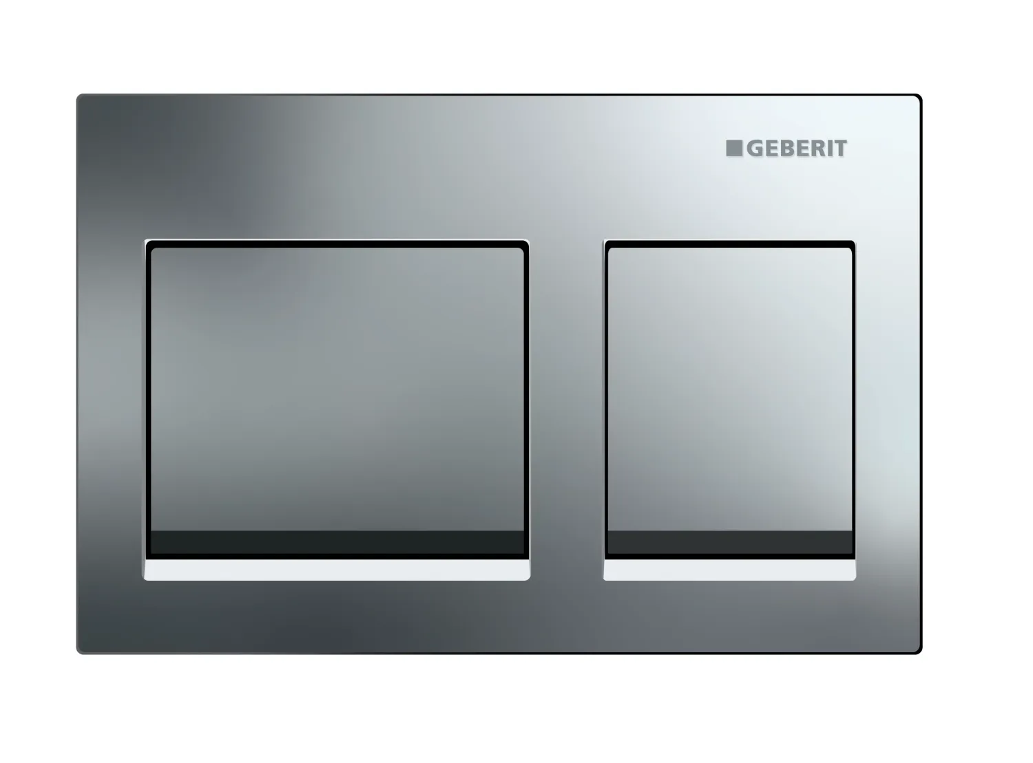 Next-generation Alpha25 Square Flush Plate / Bright Chrome