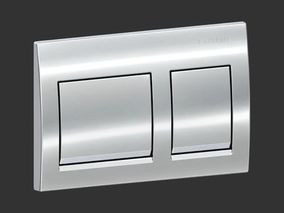 Next-generation Alpha25 Square Flush Plate / Bright Chrome