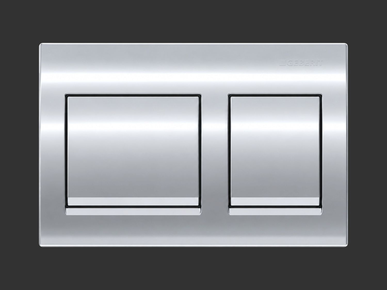 Next-generation Alpha25 Square Flush Plate / Bright Chrome