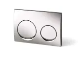 Plaque de commande double bouton chromée ronde Geberit Alpha25.
