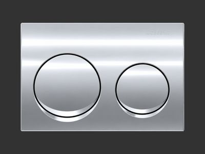 Next-generation Alpha25 round flush plate / Bright chrome