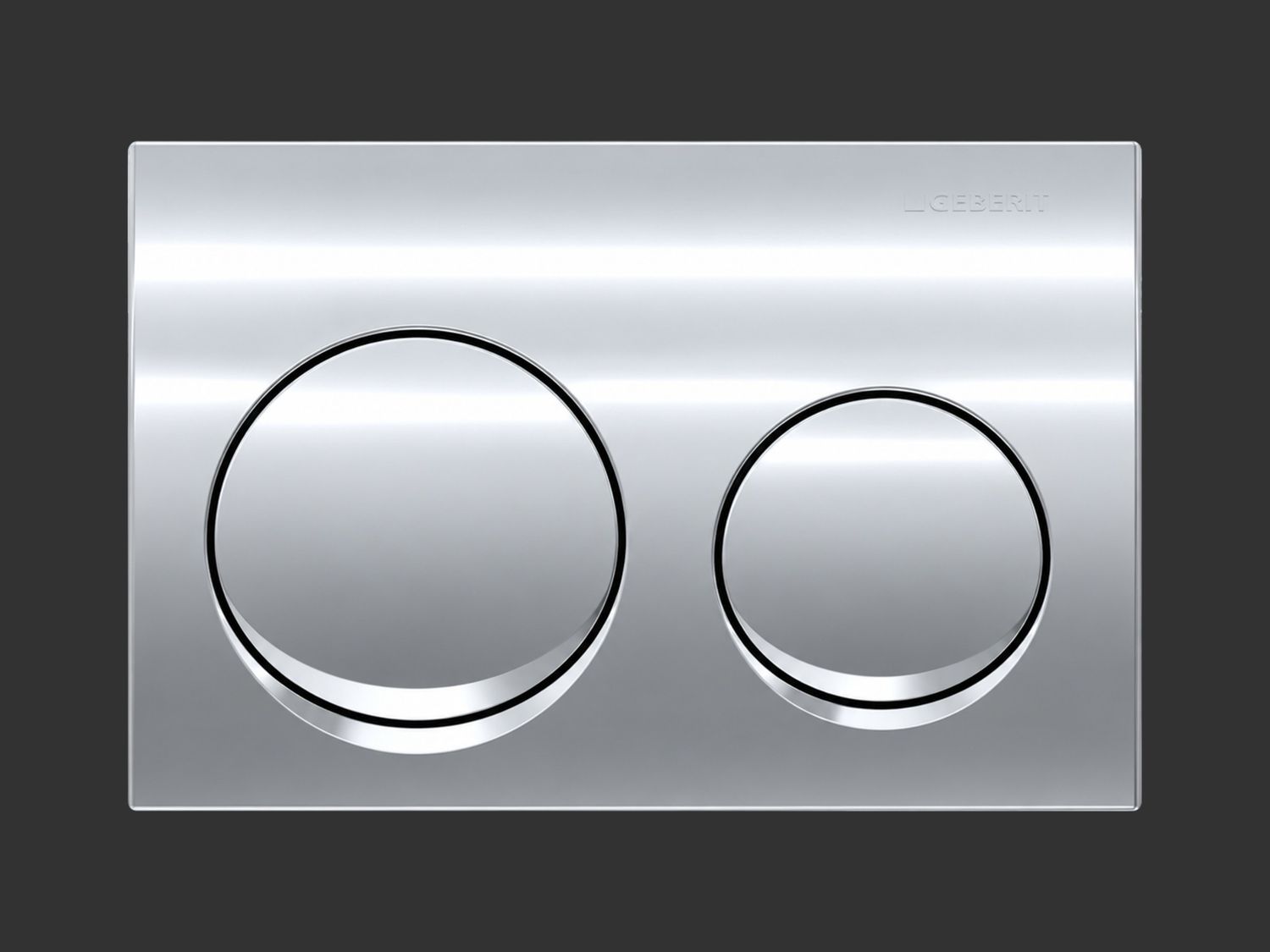 Next-generation Alpha25 round flush plate / Bright chrome