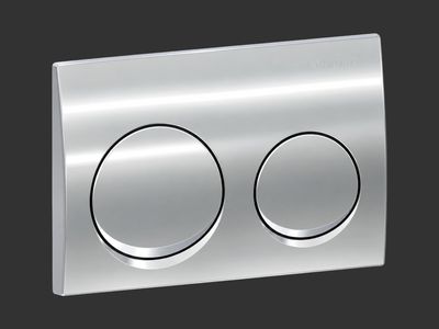 Next-generation Alpha25 round flush plate / Bright chrome