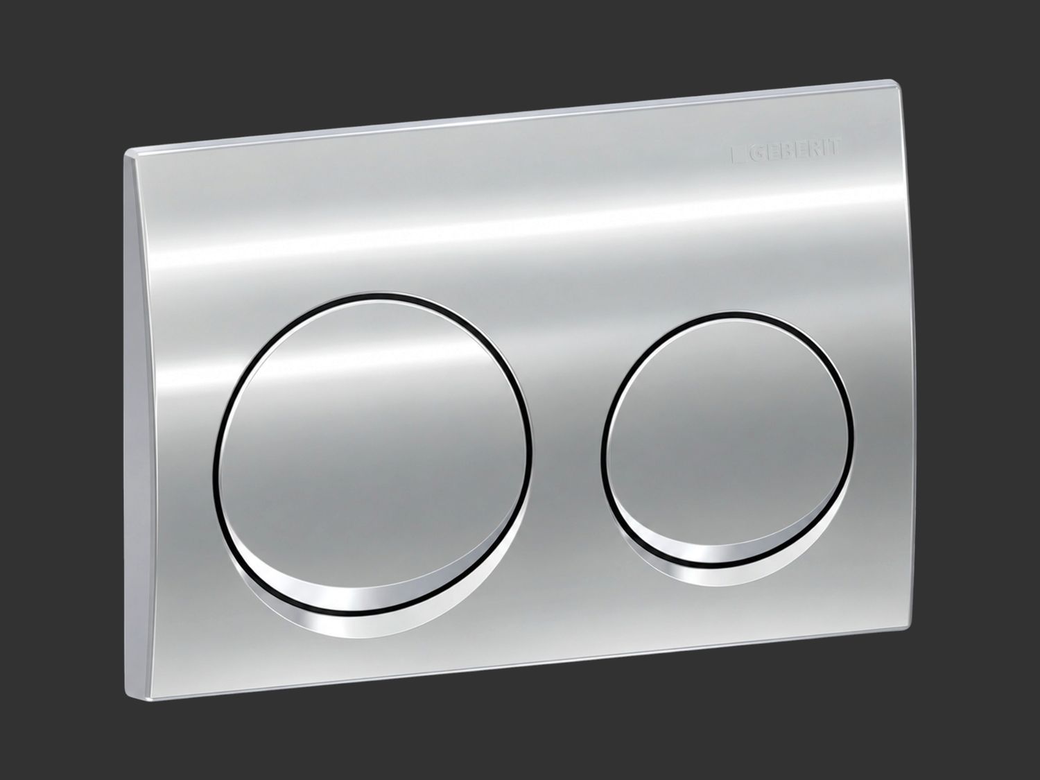 Next-generation Alpha25 round flush plate / Bright chrome