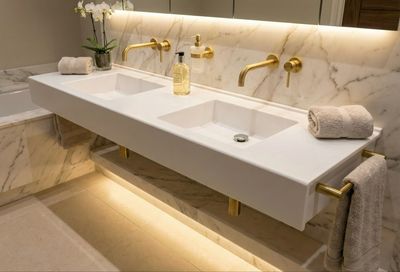 Double basin countertop Surf 184 cm