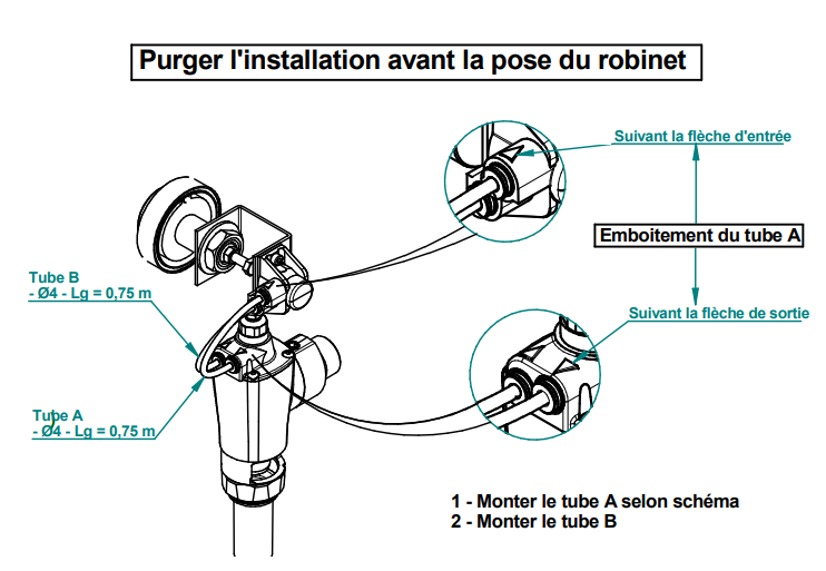 Robinet temporisé pour chasse direct Presto 1000 XL ECO - vue 4