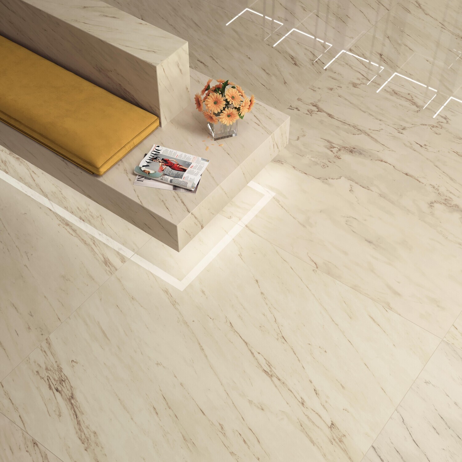 Mat Porcelain Stoneware Marvel Pro Cremo Delicato R10 60 x 120 cm - Atlas Concorde - 2nd Choice