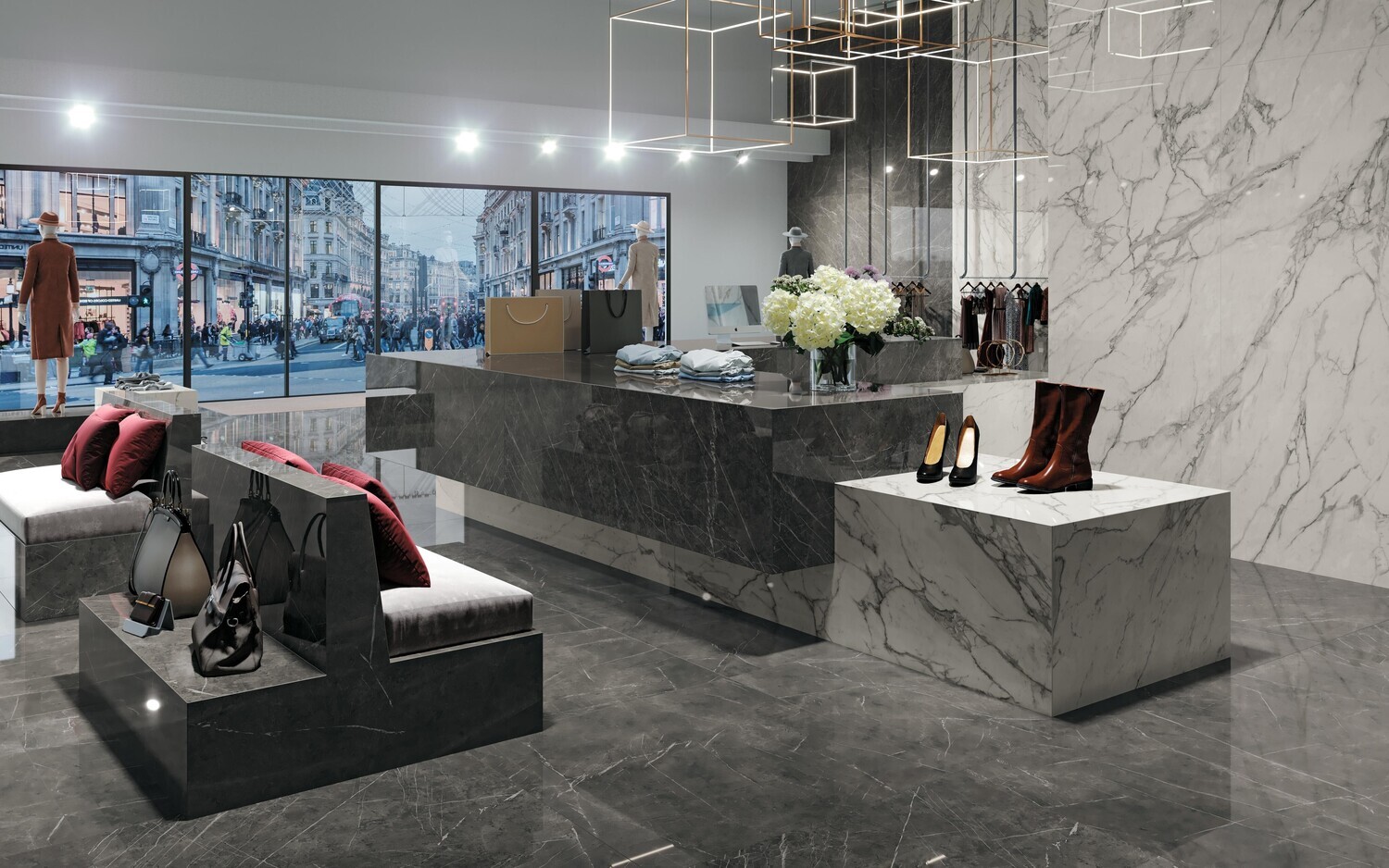 Grès cérame Marvel Grey Stone mat R10 60 x 120 cm - Atlas Concorde - 2ème choix