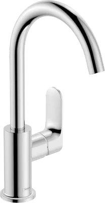 Mitigeur de lavabo Hansgrohe Rebris S 210 avec bec orientable, tirette et vidage