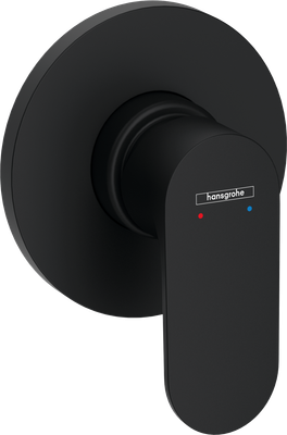 Set de finition pour mitigeur de douche encastré Hansgrohe Rebris S en noir mat