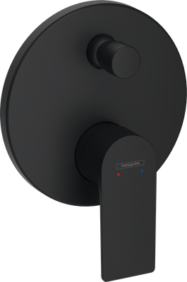 Trim set for Hansgrohe Rebris E concealed bath/shower mixer in matte black