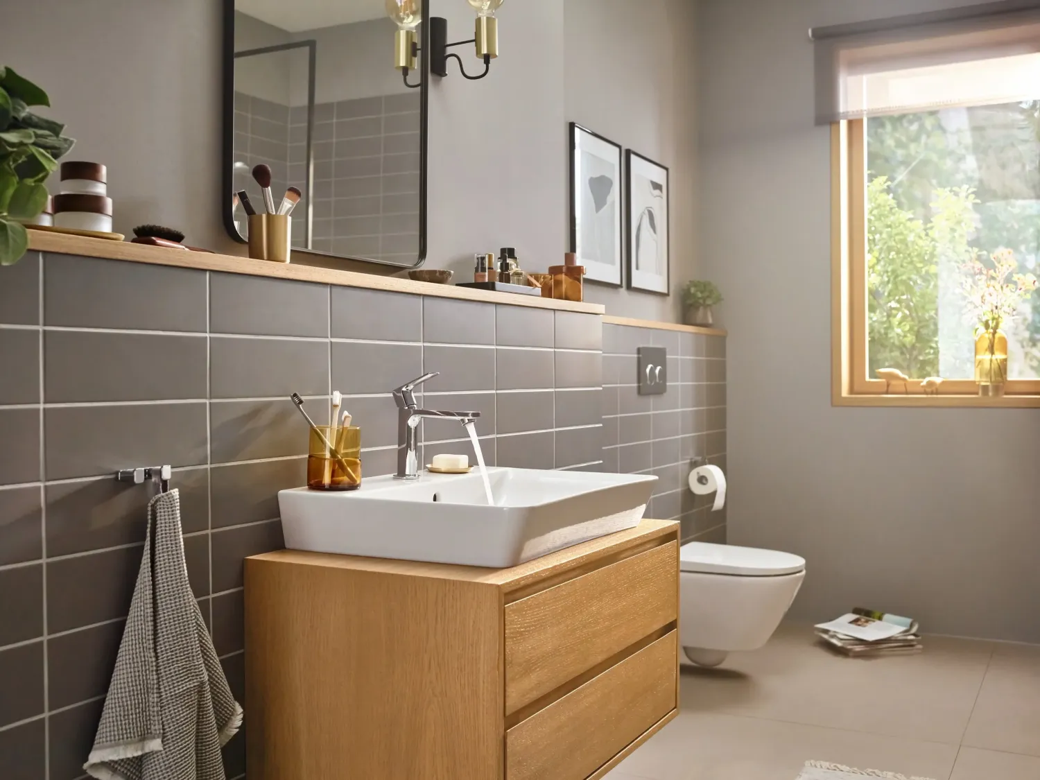 Mitigeur de lavabo Hansgrohe Rebris E 110 avec tirette et vidage