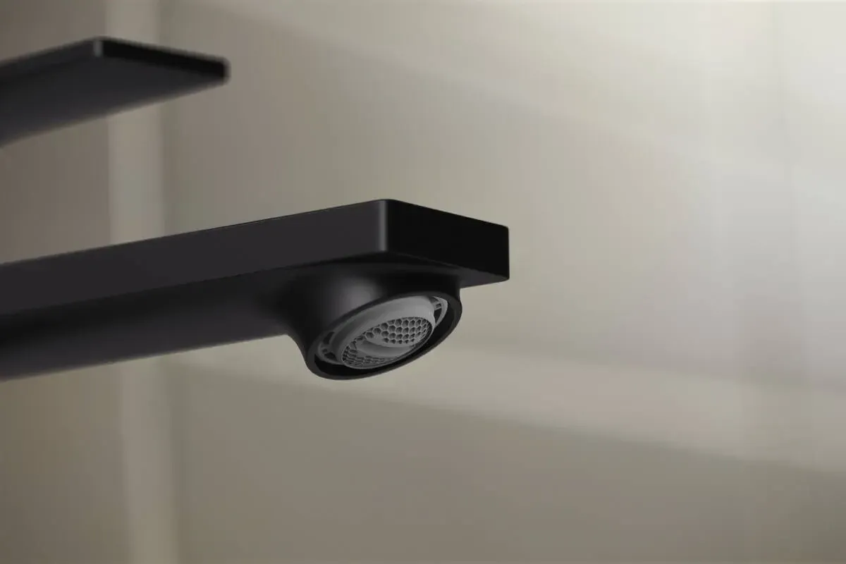 Mitigeur de lavabo Hansgrohe Rebris E 110 avec tirette et vidage en noir mat — vue 4