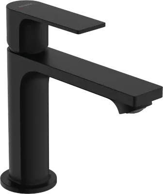 Mitigeur de lavabo Hansgrohe Rebris E 110 avec tirette et vidage en noir mat