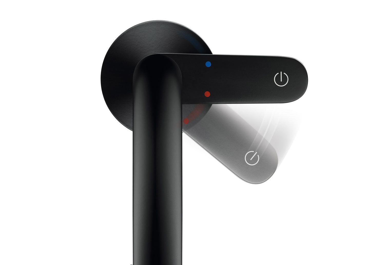 Mitigeur de lavabo AXOR One Select 170 avec bonde push-open en noir mat