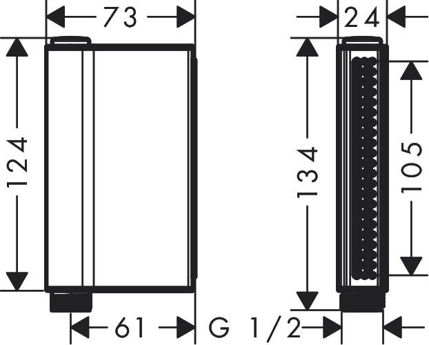 Douchette à main AXOR One 2 jets en noir mat