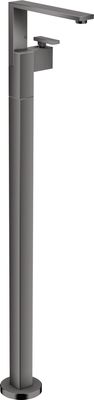 Mitigeur de lavabo sur pied Axor Edge avec vidage push-open coupe diamant en noir chromé poli