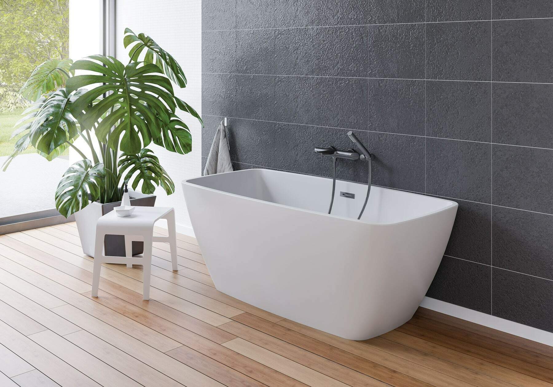Baignoire acrylique rectangulaire Deante Anemon - 150 x 72 cm - vue 6