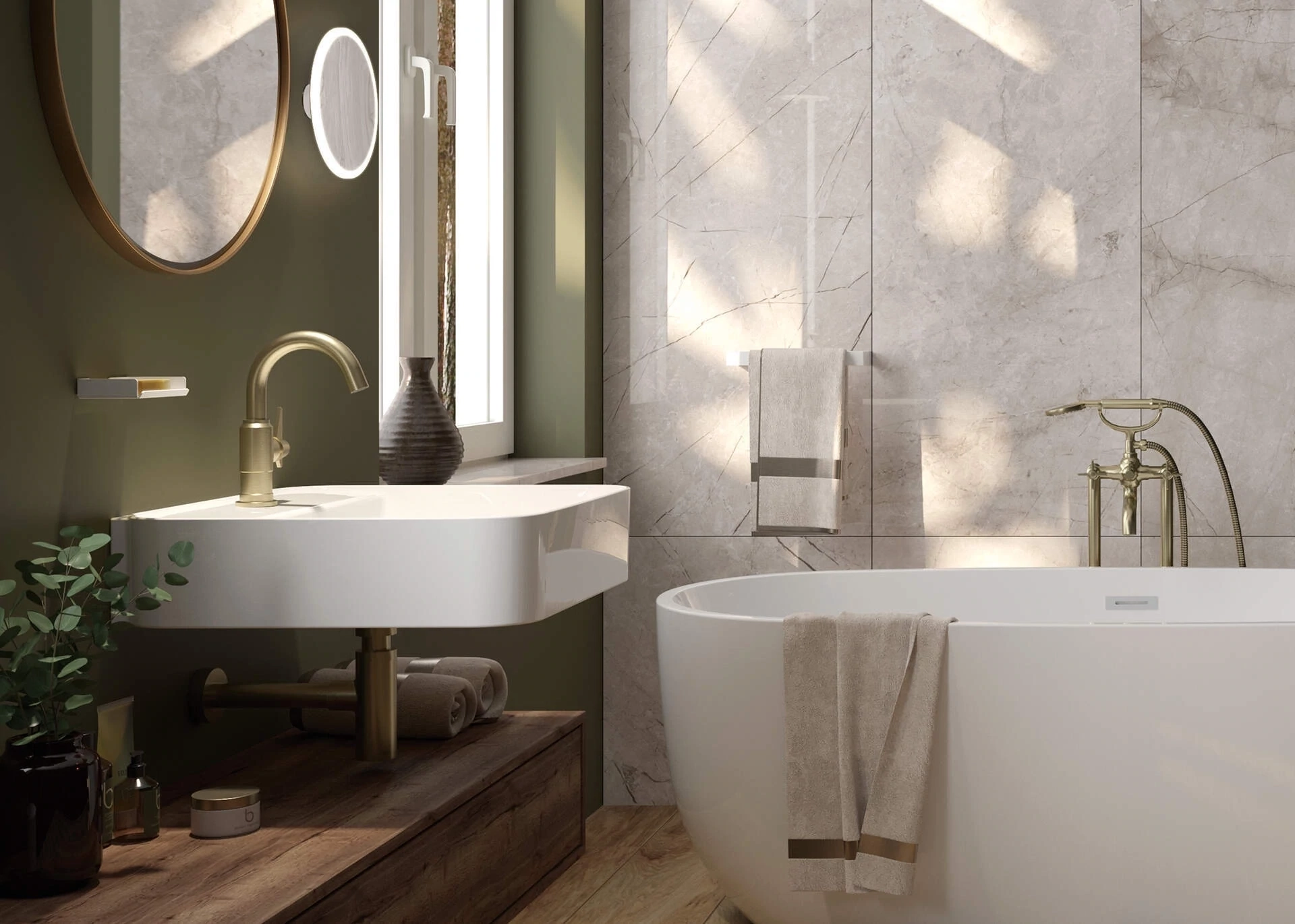 Baignoire en îlot acrylique ovale Deante Alpinia PureOne - 170 x 80 cm - vue 3