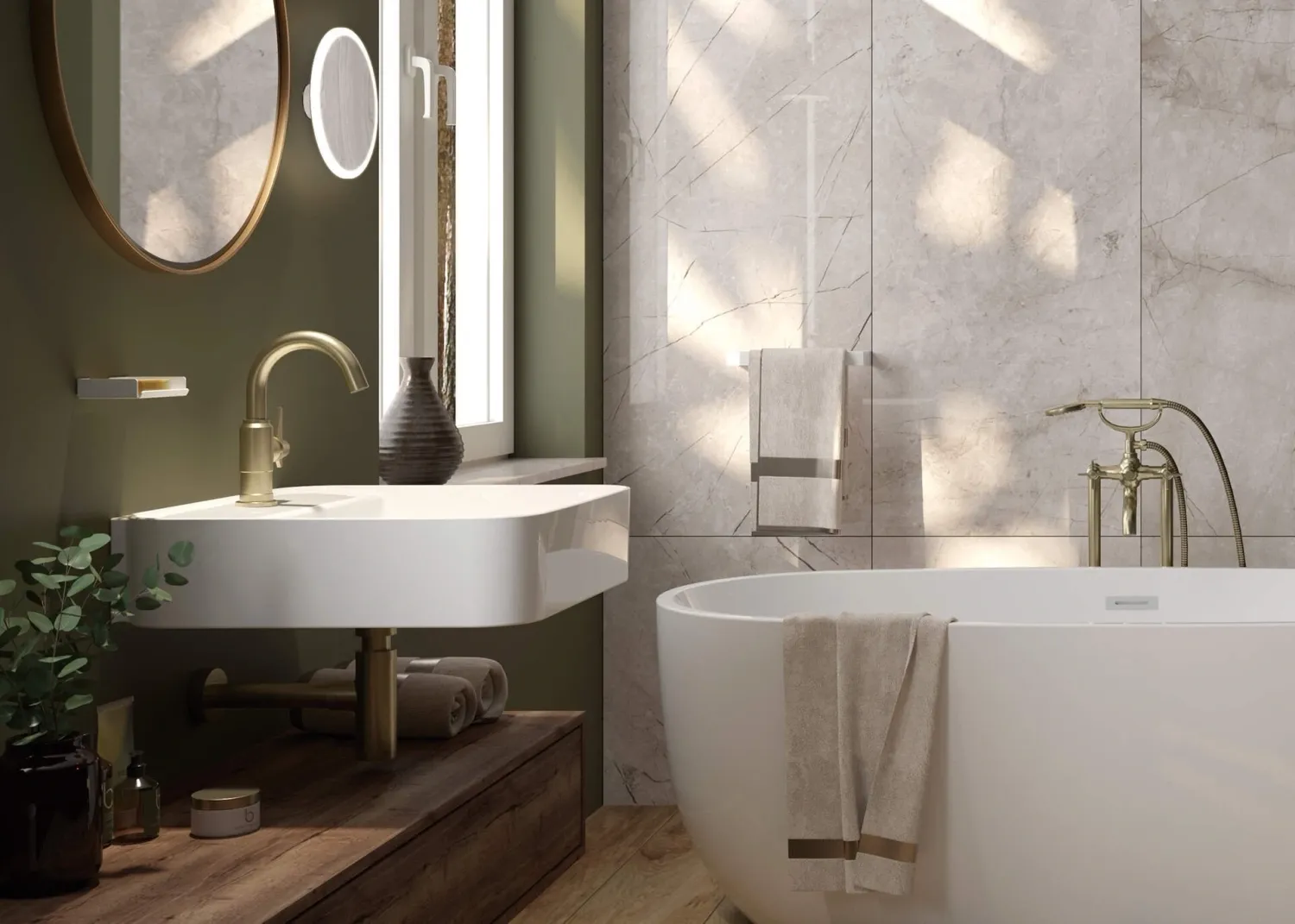 Baignoire en îlot acrylique ovale Deante Alpinia PureOne - 170 x 80 cm — vue 3