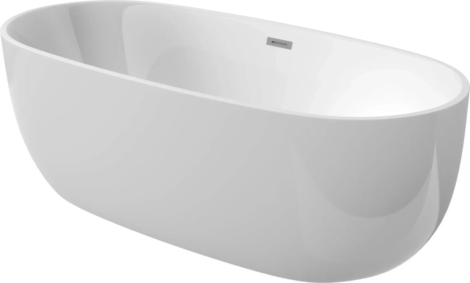 Baignoire en îlot acrylique ovale Deante Alpinia PureOne - 170 x 80 cm — vue 4
